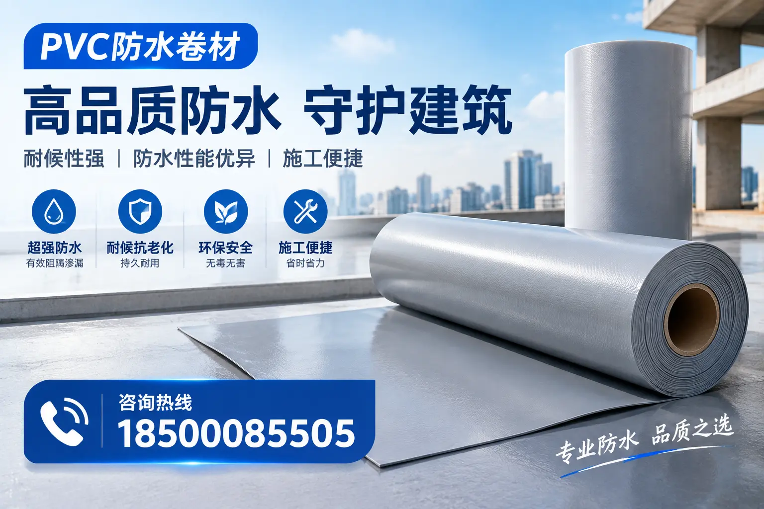 PVC防水卷材的防水效果评测,适合永州的科学依据